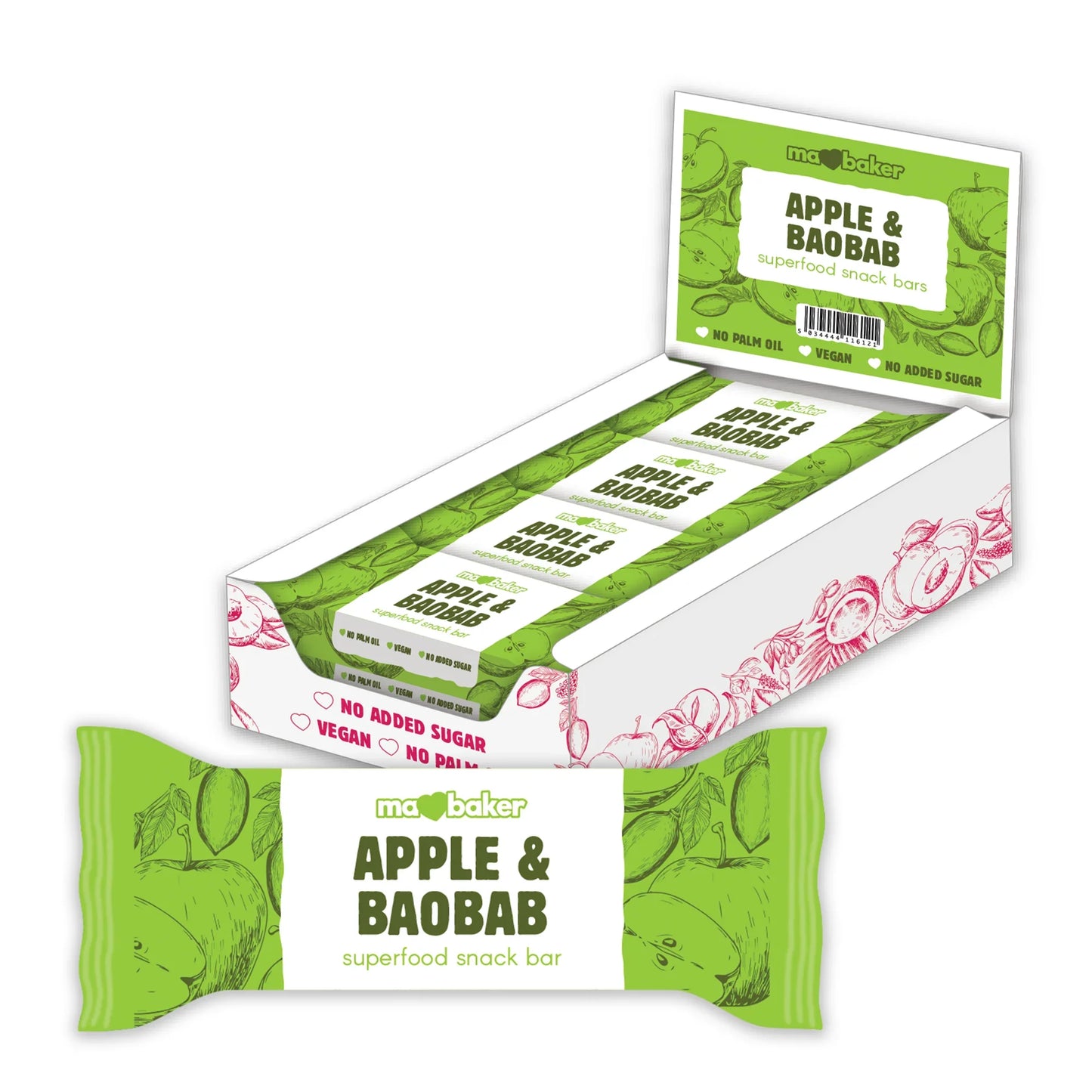 Ma Baker Sufu Apple & Baobab 45g (Pack of 16)