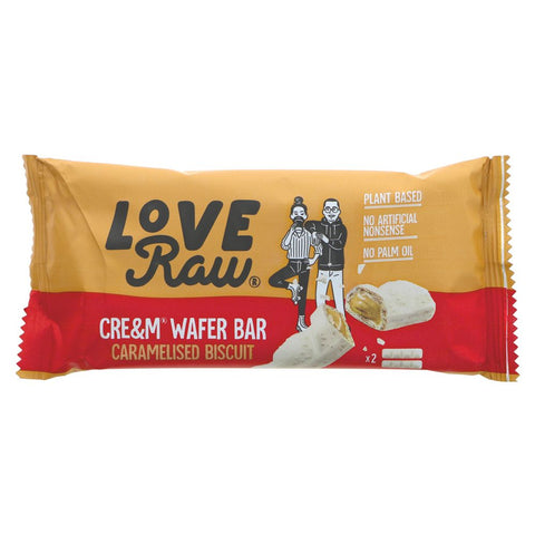 Loveraw Caramelised Biscuit Wafer Bar 45g (Pack of 12)