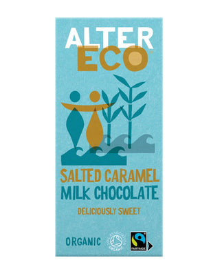 Altereco Salt Caraml Milk Chocolate Organic 100g (Pack of 14)