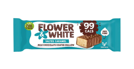 Flower & White Salted Caramel Mallow Bar 30g (Pack of 15)