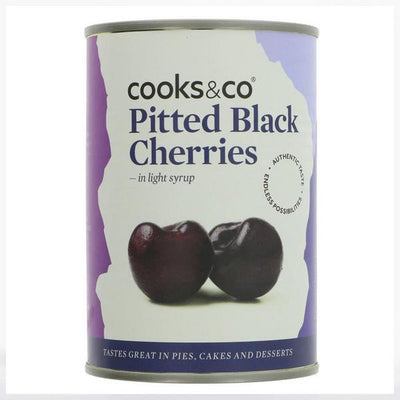 Cooks & Co Pitted Black Cherries 425g (Pack of 6)