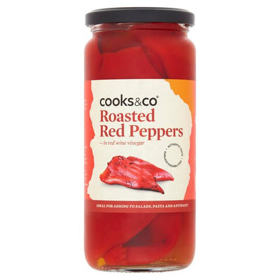 Cooks & Co Roasted Red Peppers 460g (Pack of 6)
