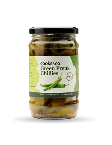 Cooks & Co Whole Green Chillies 300g (Pack of 6)