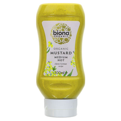 Biona Mustard Medium Hot Organic 300ML (Pack of 6)