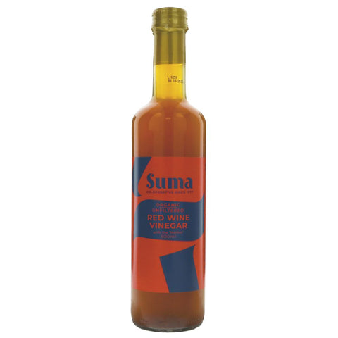 Suma Organic Red Wine Vinegar 500ML (Pack of 12)