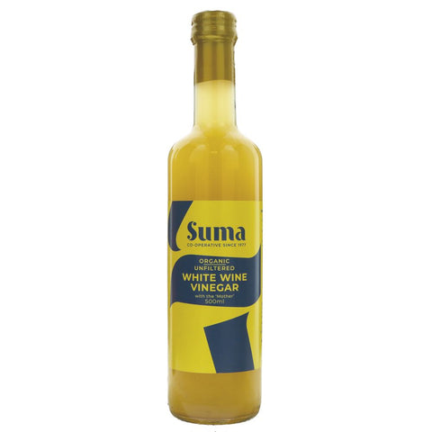 Suma Organic White Wine Vinegar 500ML (Pack of 12)