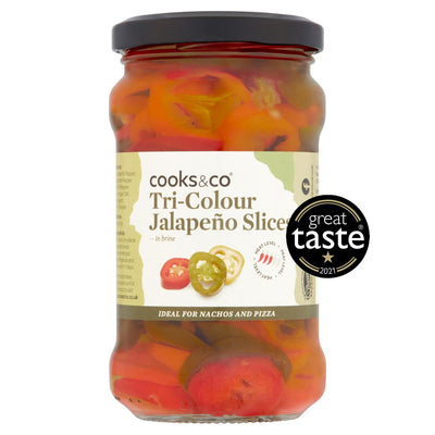 Cooks & Co Tri Colour Jalapenos 290g (Pack of 6)
