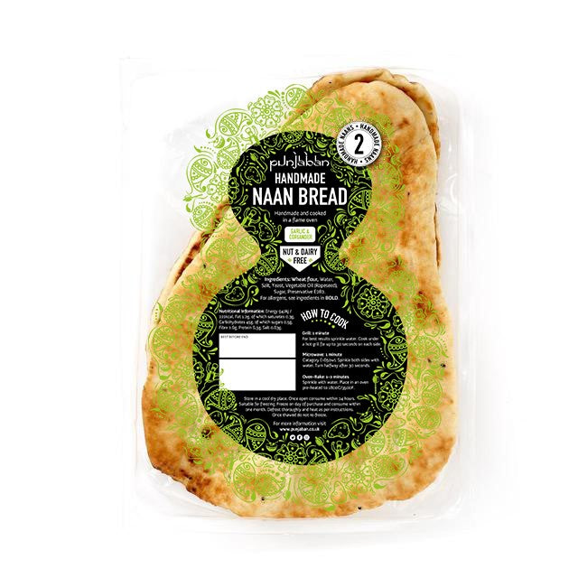 Punjaban Garlic Coriander Naan 220g (Pack of 12)