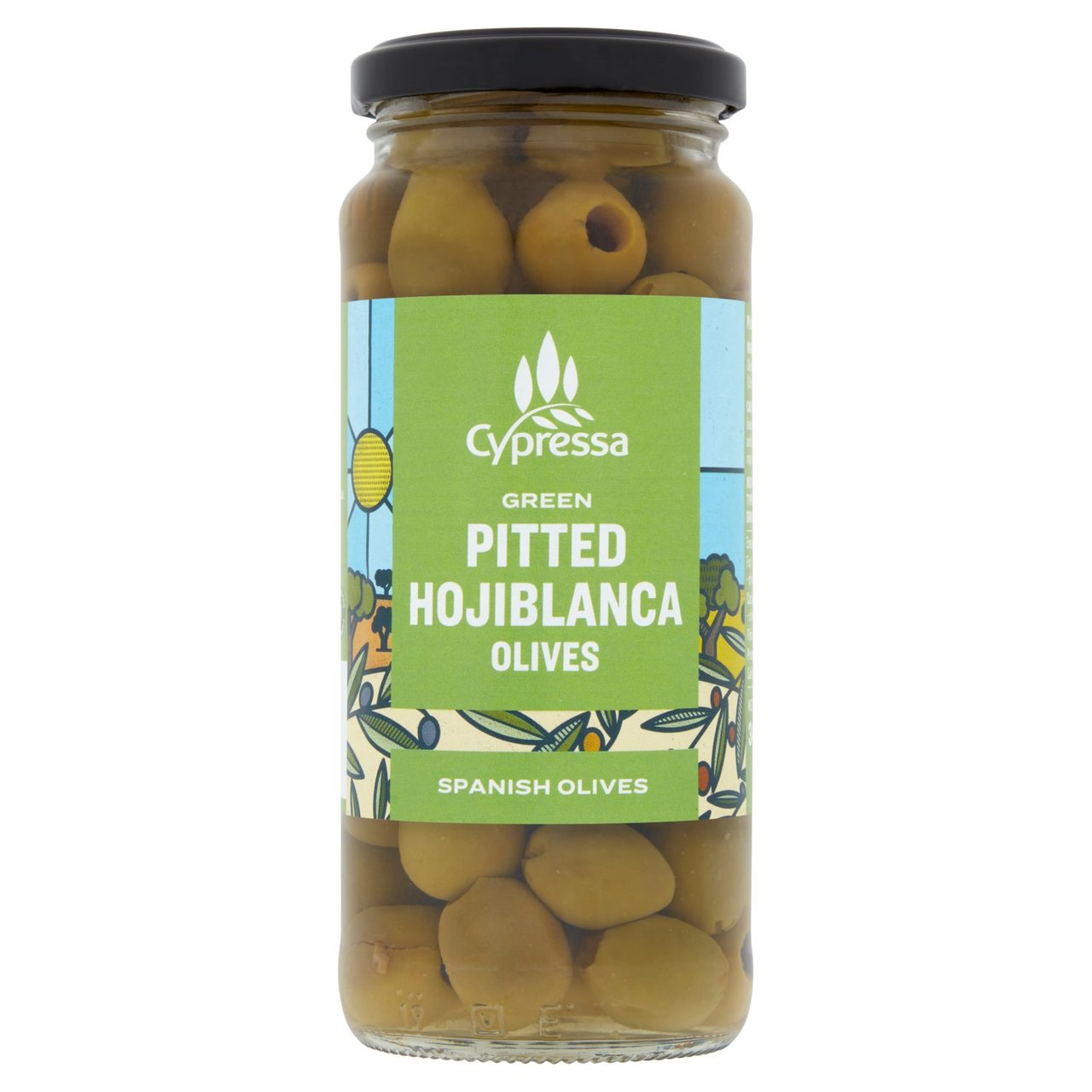 Cypressa Pitted Green Olives 340g (Pack of 6)