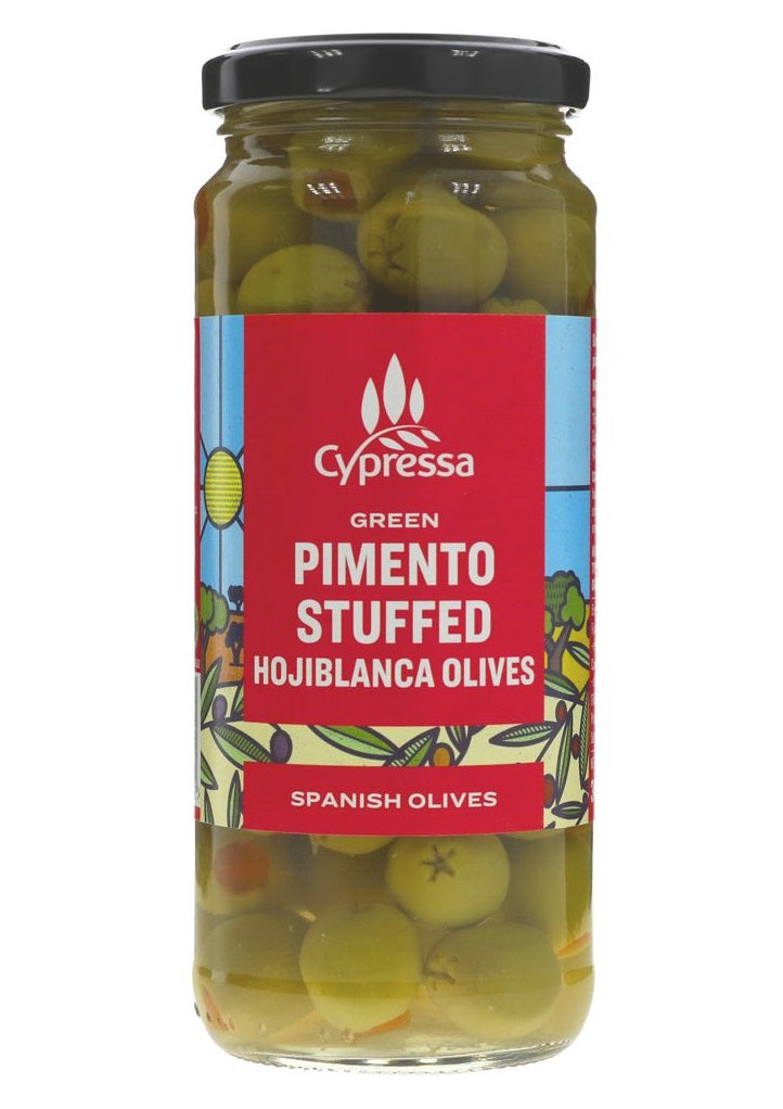 Cypressa Stuffed Pimento Olivs 340g (Pack of 6)