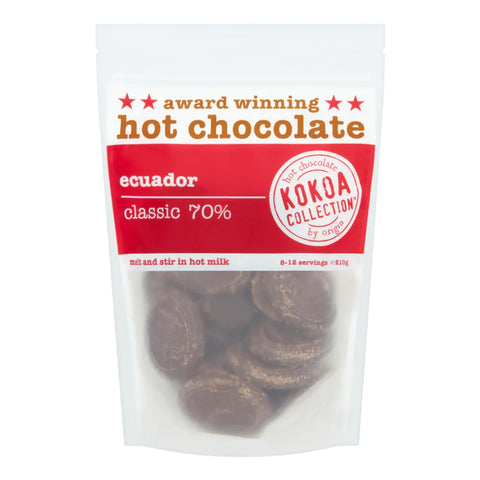 Kokoa Collection Ecuador 70% Hot Chocolate Case 210g (Pack of 6)