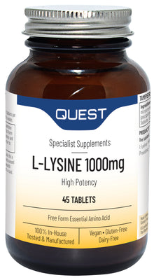 Quest L-Lysine 1000mg 45 Tablets