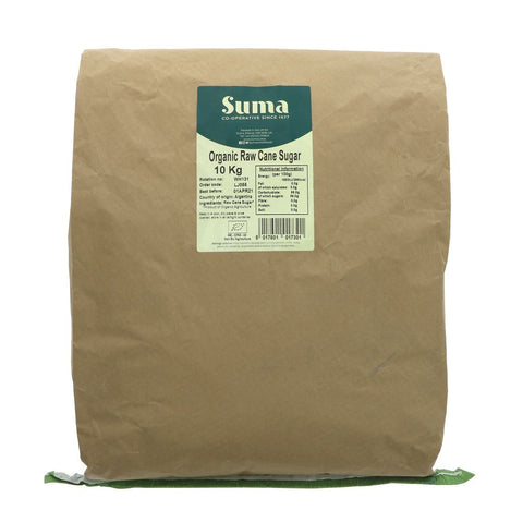 Suma Bagged Down Organic Raw Cane Sugar 10kg