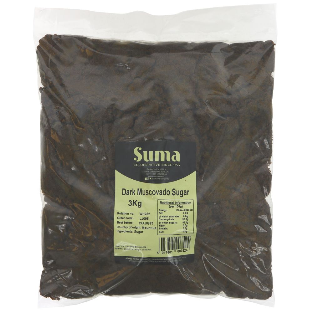 Suma Bagged Down Dark Muscovado Sugar 3kg