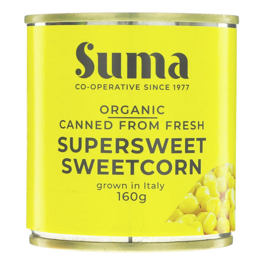 Suma Organic Supersweet Sweetcorn 160g (Pack of 12)