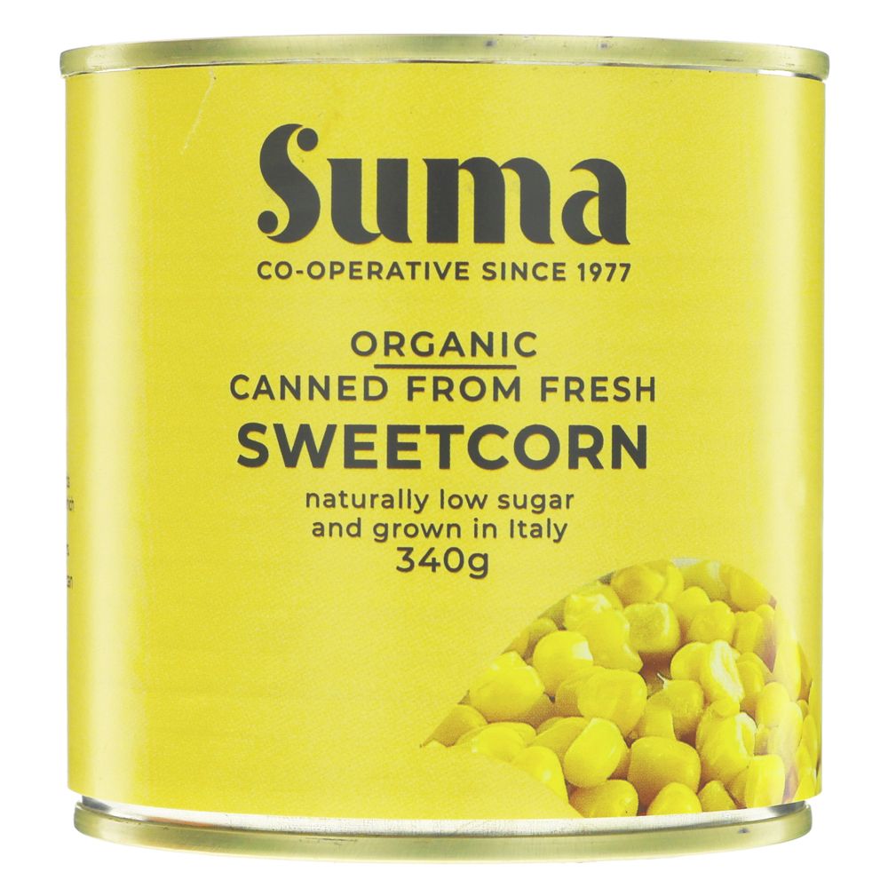 Suma Organic Natural Sweetcorn 340g (Pack of 12)