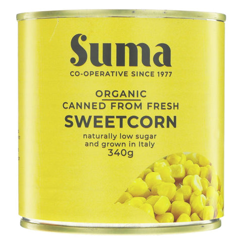 Suma Organic Natural Sweetcorn 340g (Pack of 12)