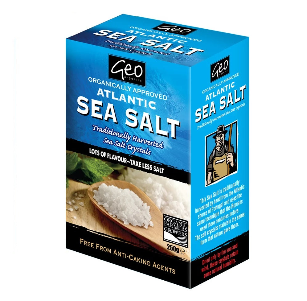 Geo Organics Sea Salt Crystals Organic 250g (Pack of 6)