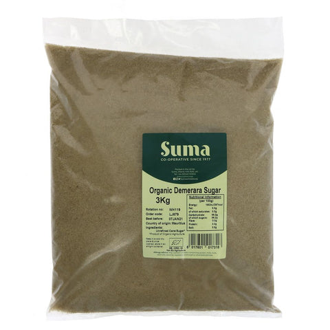 Suma Bagged Down - Organic Demerara Sugar 3 kg