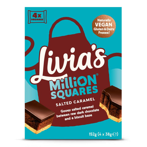 Livia's Salted Caramel Million Squares 4 x 38g (Pack of 5)
