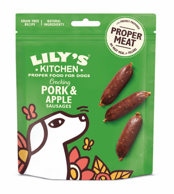 Lily's Kitchen Pork Apple Sausages Dogs 70g (Pack of 8)