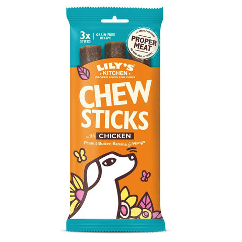 Lily's Kitchen Dog Chew Sticks with Chicken 120g (Pack of 10)