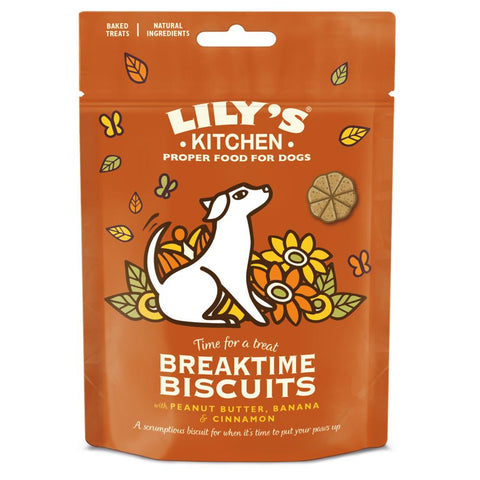 Lily's Kitchen Dog Breaktime Biscuits 80g (Pack of 8)