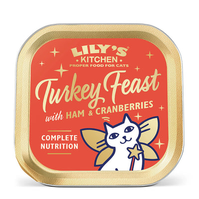 Liliys Kitchen Cat Xmas Turkey & Ham Feast 85g (Pack of 19)