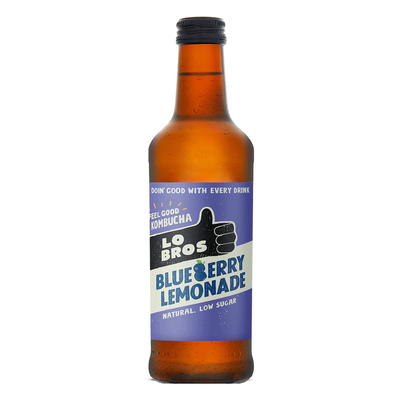 Lo Bros Blueberry Lemonade Kombucha 330ml (Pack of 12)