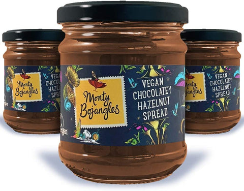 Monty Bojangles Vegan Hazelnut Spread 200g (Pack of 3)