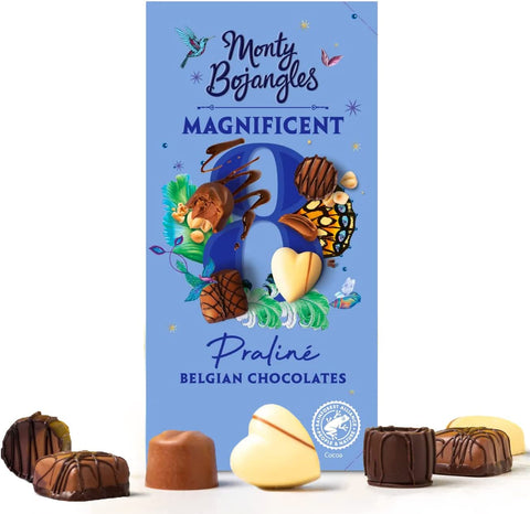 Monty Bojangles Magnificent 8 Luxury RFA Belgian Chocolate Pralines Collection Gift Box 110g (Pack of 8)