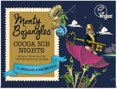 Monty Bojangles Cocoa Nib Nights Vegan Truffles Gift Cube 100g