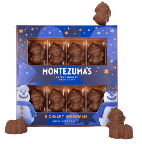 Montezumas Milk Solid Snowmen 110g (Pack of 10)