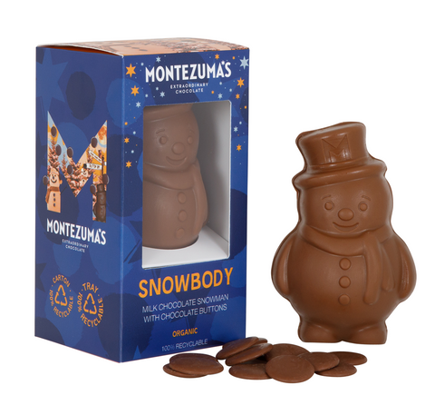 Montezumas Organic Milk Chocolate Snowman 100g (Pack of 8)
