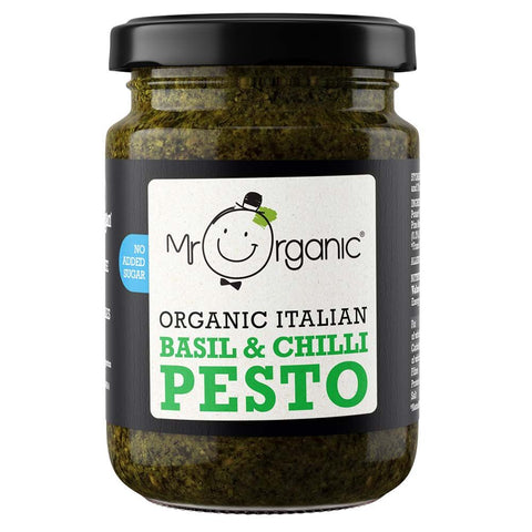 Mr Organic Basil & Chilli Pesto 130g (Pack of 6)