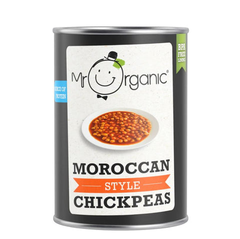 Mr Organic Moroccan Style Chickpeas 400g (Pack of 12)