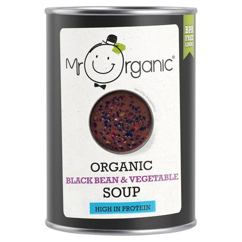 Mr Organic Black Bean & Vegetable Soup 400g (Pack of 12)