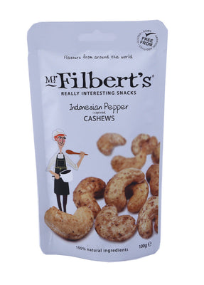 Mr Filberts Indonesian Peppered Cashews 100g (Pack of 12)
