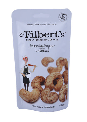 Mr Filberts Indonesian Peppered Cashews 100g (Pack of 12)