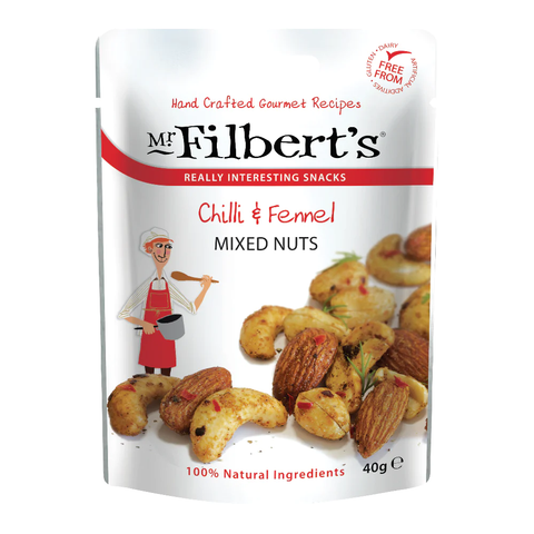 Mr Filberts Chilli & Fennel Mixed Nuts 40g (Pack of 20)
