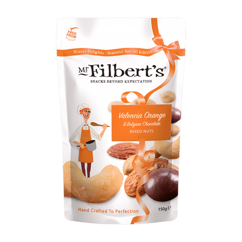 Mr Filbert Valencia Orange & Belgian Chocholate 150g (Pack of 12)