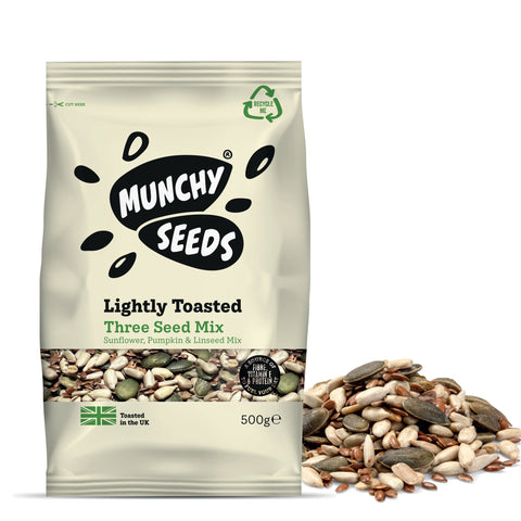 Munchy Seeds Lightly Toasted 3 Seed Mix 500g (Pack of 6)