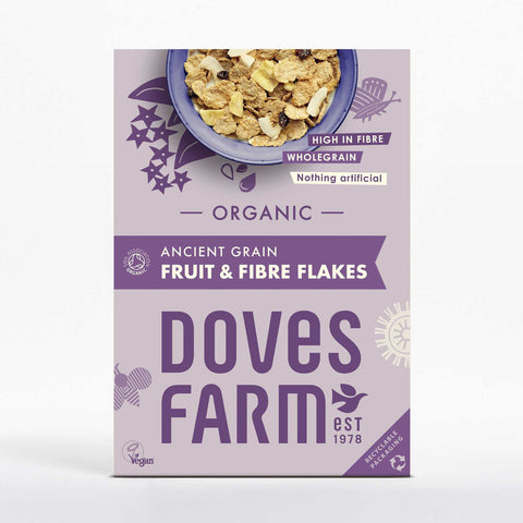 Doves Farm An Grain Fru Fib Flax Organic 375g (Pack of 5)