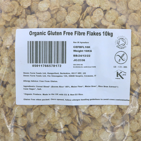 Doves Farm Fibre Flakes Bulk Organic 10kg