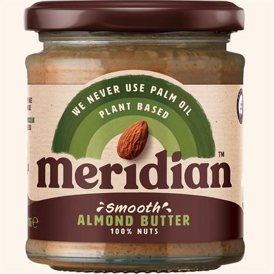 Meridian Foods Organic Almond Butter Smooth 100% Nuts 170g