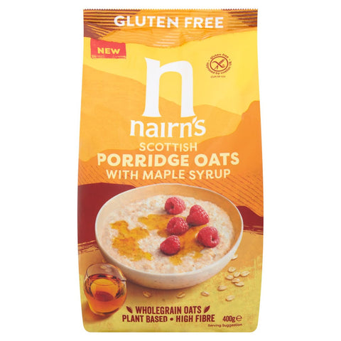 Nairns gf scottish porridge oats with Maple Syrup 400g (Pack of 5)