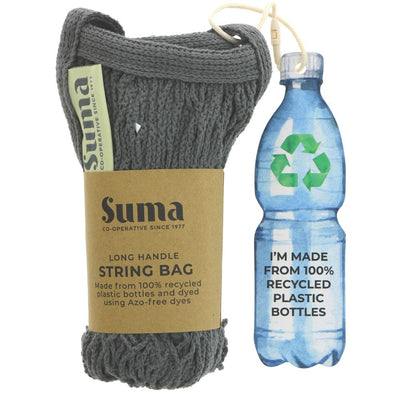 Suma String Bag-Lg Handles-Charcoal Bag