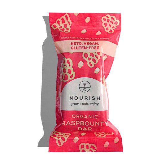 Nourish Grow Cook Enjoy Nourish Organic Raspbounty Bar 60g