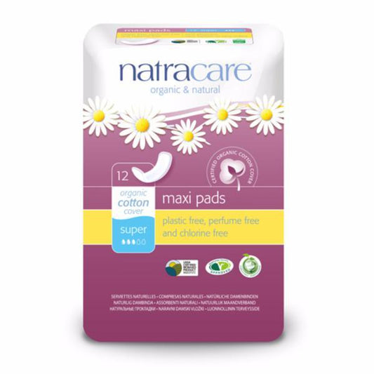 Natracare Maxi Pads Super 12 Pads