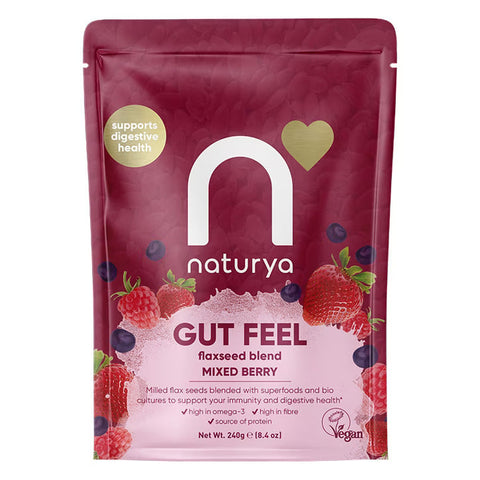 Naturya Gut Feel Flaxseed Blend Mixed Berry 240g (Pack of 6)